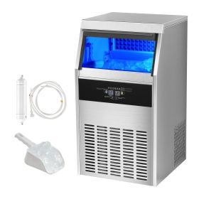 Commercial Ice Maker, 100lbs/24H, Ice Maker Machine, 50 Ice Cubes in 12-15 Minutes